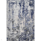 Emperor 320 Styra EMP20 Modern Abstract Distressed Metallic Shimmer Soft Textured Hi-Lo Polyblend Short Pile Navy Rug
