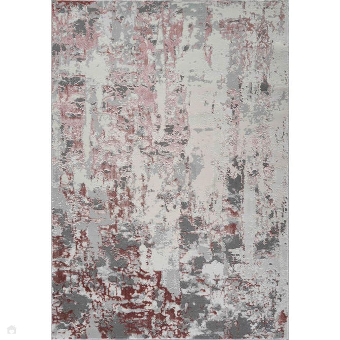 Emperor 320 Styra EMP20 Modern Abstract Distressed Metallic Shimmer Soft Textured Hi-Lo Polyblend Short Pile Pink Rug-Desire Rugs-Rug Love - The Most Loved Rug Store