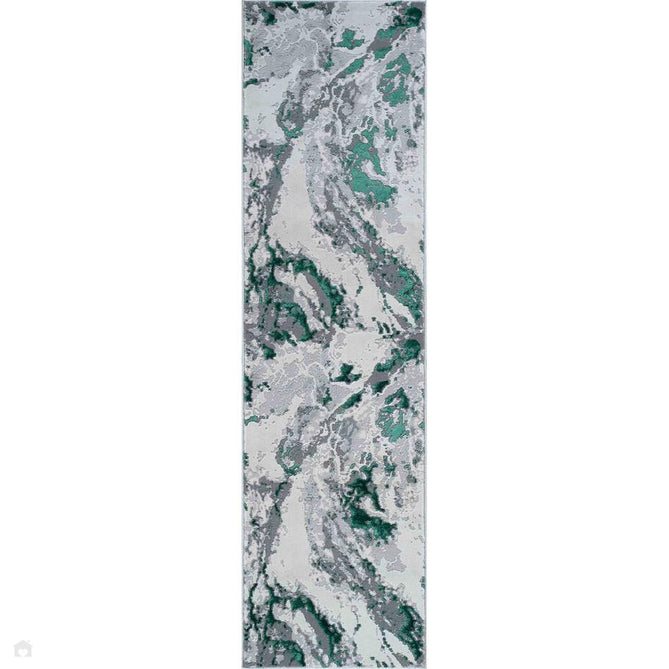 Emperor 325 Picasso EMP25 Modern Abstract Distressed Metallic Shimmer Soft Textured Hi-Lo Polyblend Short Pile Aqua Rug-Desire Rugs-Rug Love - The Most Loved Rug Store