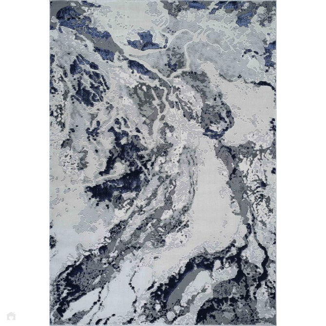 Emperor 325 Picasso EMP25 Modern Abstract Distressed Metallic Shimmer Soft Textured Hi-Lo Polyblend Short Pile Navy Rug-Desire Rugs-Rug Love - The Most Loved Rug Store
