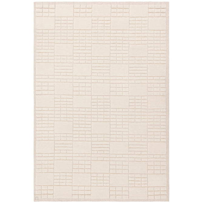 Empire Modern Geometric Grid Hand-Woven Textured Hi-Low Wool Cream/Neutral Rug-Asiatic Carpets-Rug Love - The Most Loved Rug Store