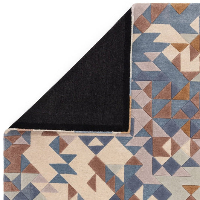 Enigma Modern Geometric 3D Shimmer Hand-Carved High-Density Heavy-Weight Hi-Low Textured Soft Wool&Viscose Blue/Beige/Brown/Grey/Cream/Multicolour Rug-Asiatic Carpets-Rug Love - The Most Loved Rug Store