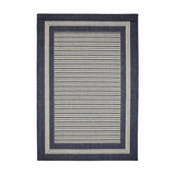 Flatweave Gel Border Navy Rug
