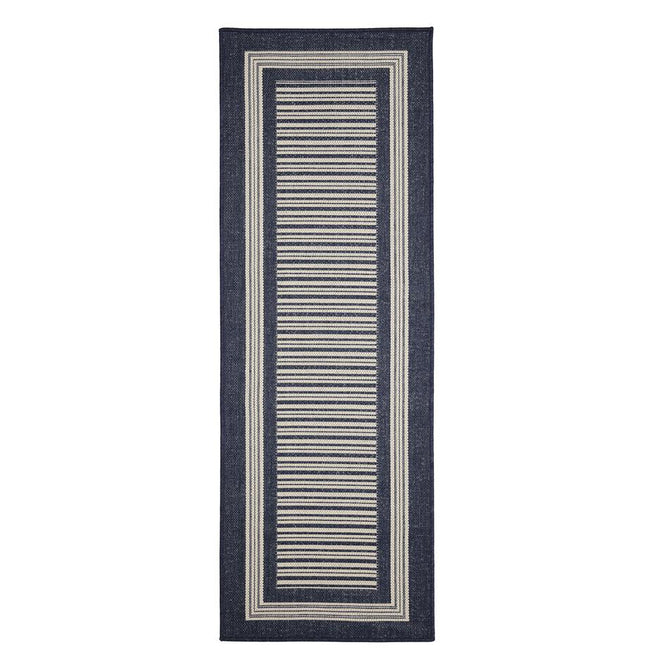 Flatweave Gel Border Navy Rug-Melrose-Rug Love - The Most Loved Rug Store
