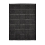 Flatweave Gel Check Black Rug