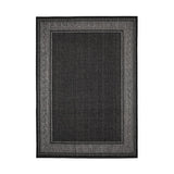 Flatweave Gel Greek Key Black Rug
