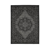 Flatweave Gel Medallion Black Rug