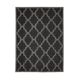Flatweave Gel Trellis Black Rug