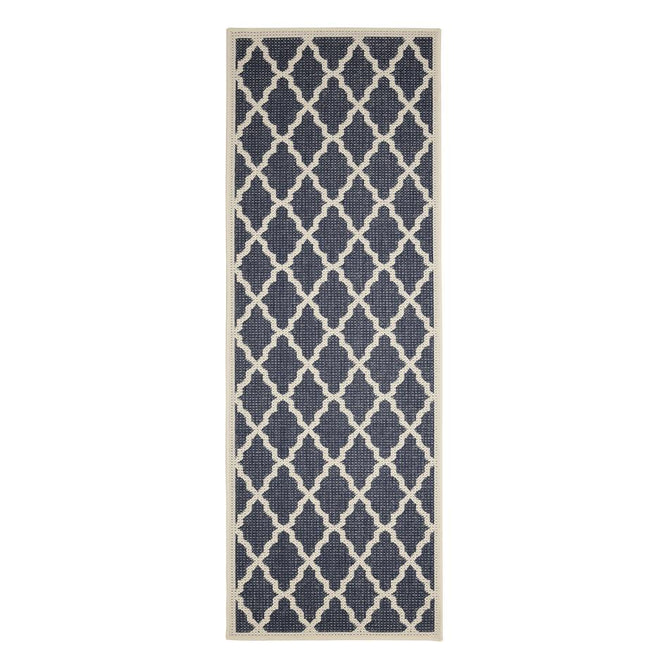 Flatweave Gel Trellis Navy Rug-Melrose-Rug Love - The Most Loved Rug Store
