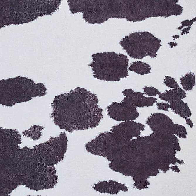 Faux Cow Print Animal Skin Lightweight Printed Polyester Flatweave Black/White Rug-Think Rugs-Rug Love - The Most Loved Rug Store