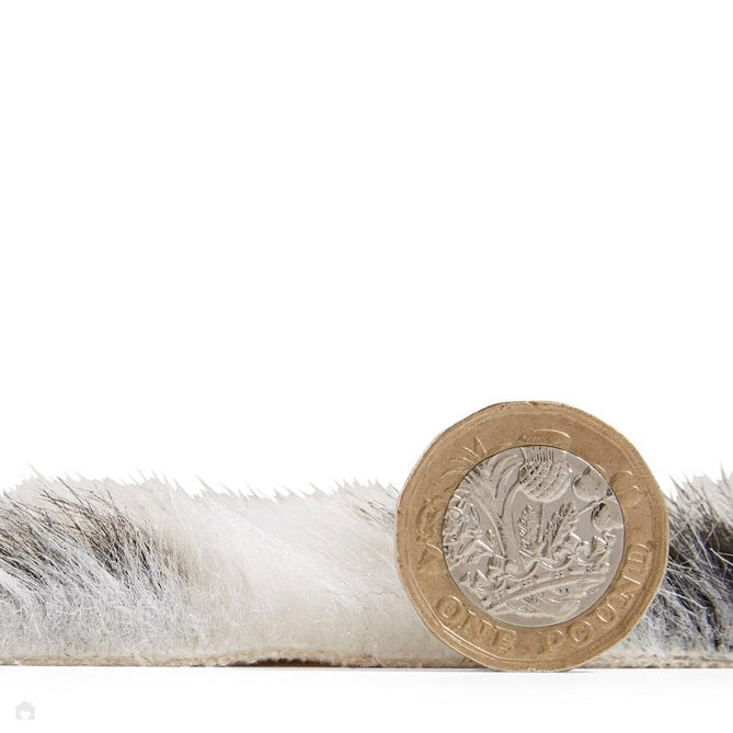 Faux Fur Cheetah Print Soft White/Black/Warm Beige/Tan Rug-Think Rugs-Rug Love - The Most Loved Rug Store
