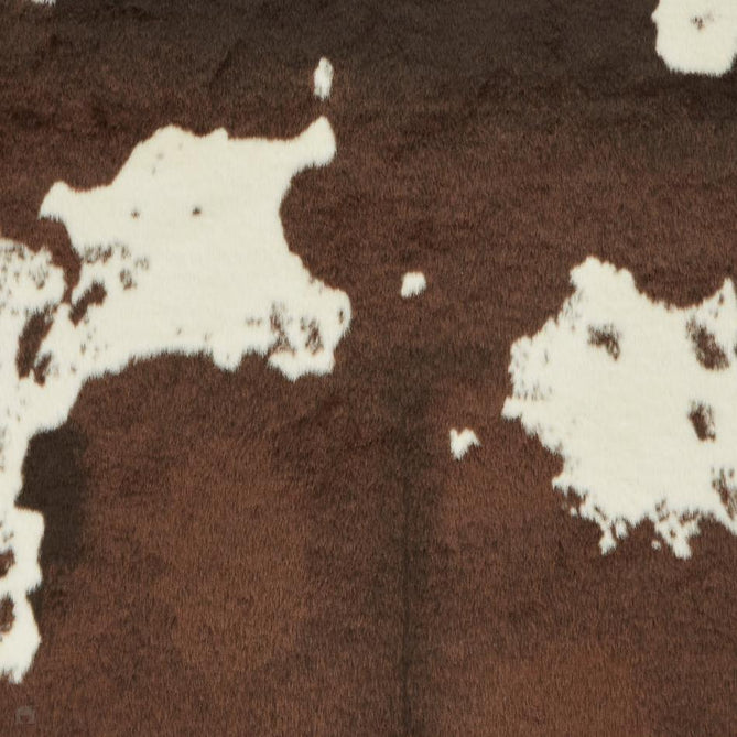 Faux Fur Cow Print Cream/Chocolate Brown/Chestnut/Mocha Rug-Think Rugs-Rug Love - The Most Loved Rug Store