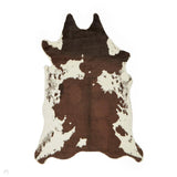 Faux Fur Cow Print Cream/Chocolate Brown/Chestnut/Mocha Rug