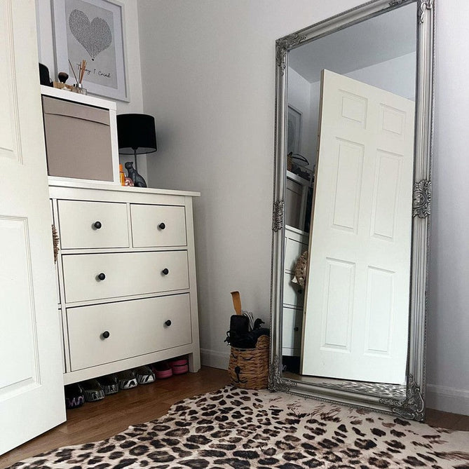 Faux Leopard Print Animal Skin Lightweight Printed Polyester Flatweave Ivory/Beige/Taupe Brown Rug 155 x 195cm-Shop Returns-Rug Love - The Most Loved Rug Store