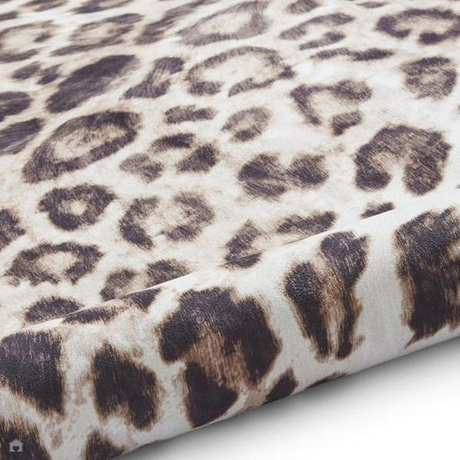 Faux Leopard Print Animal Skin Lightweight Printed Polyester Flatweave Ivory/Beige/Taupe Brown Rug 155 x 195cm-Shop Returns-Rug Love - The Most Loved Rug Store