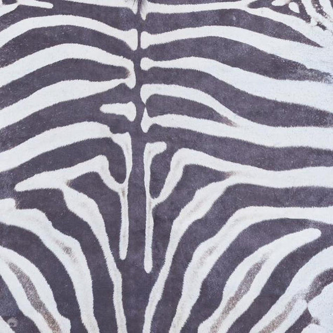 Faux Zebra Print Animal Skin Lightweight Printed Polyester Flatweave Black/White/Grey Rug-Think Rugs-Rug Love - The Most Loved Rug Store