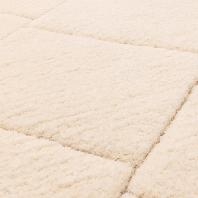 Fes FE01 Modern Plain Moroccan Berber Super-Soft Plush Hand-Carved Mid-Height Polyester Shaggy Cream/White Rug-Asiatic Carpets-Rug Love - The Most Loved Rug Store