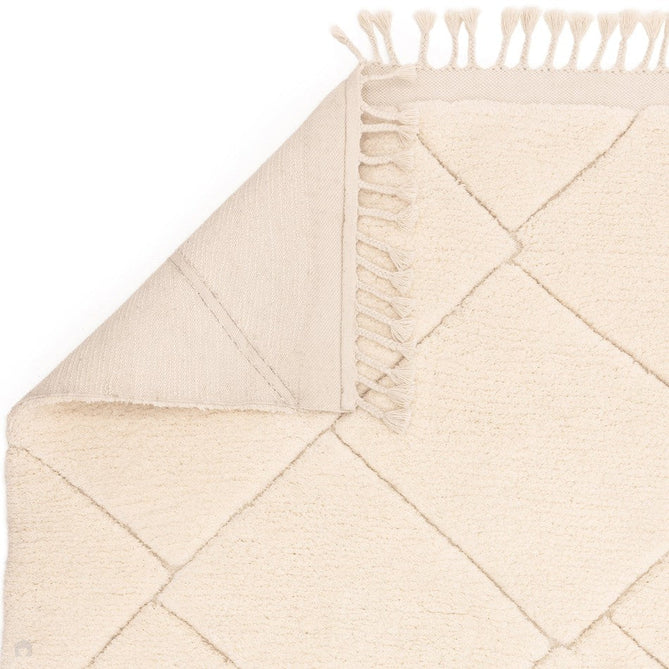 Fes FE01 Modern Plain Moroccan Berber Super-Soft Plush Hand-Carved Mid-Height Polyester Shaggy Cream/White Rug-Asiatic Carpets-Rug Love - The Most Loved Rug Store