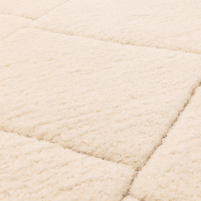 Fes FE01 Modern Plain Moroccan Berber Super-Soft Plush Hand-Carved Mid-Height Polyester Shaggy Cream/White Rug-Asiatic Carpets-Rug Love - The Most Loved Rug Store