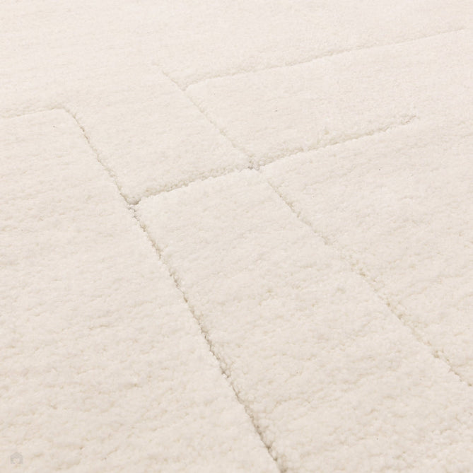 Fes FE02 Modern Plain Moroccan Berber Super-Soft Plush Hand-Carved Mid-Height Polyester Shaggy Cream/White Rug-Asiatic Carpets-Rug Love - The Most Loved Rug Store