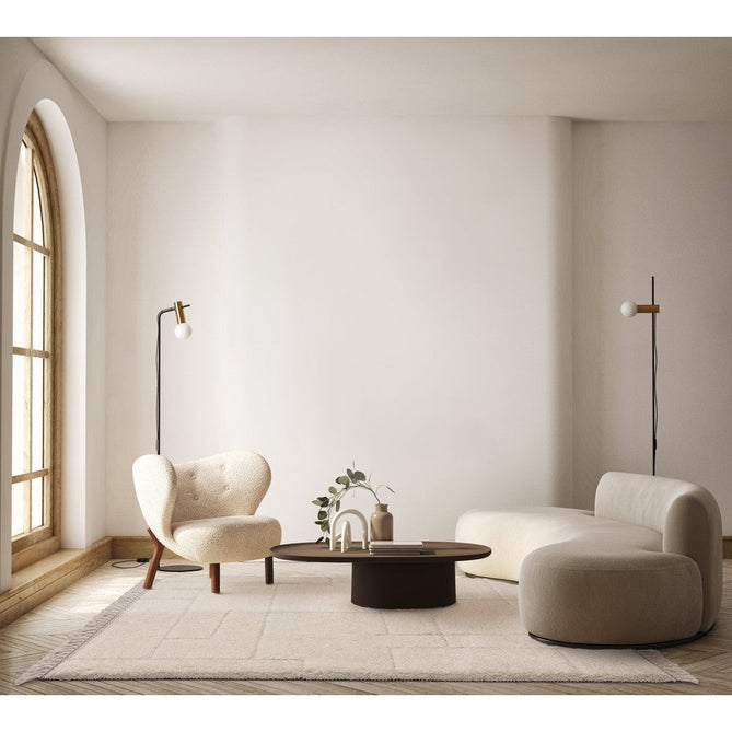 Fes FE02 Modern Plain Moroccan Berber Super-Soft Plush Hand-Carved Mid-Height Polyester Shaggy Cream/White Rug-Asiatic Carpets-Rug Love - The Most Loved Rug Store