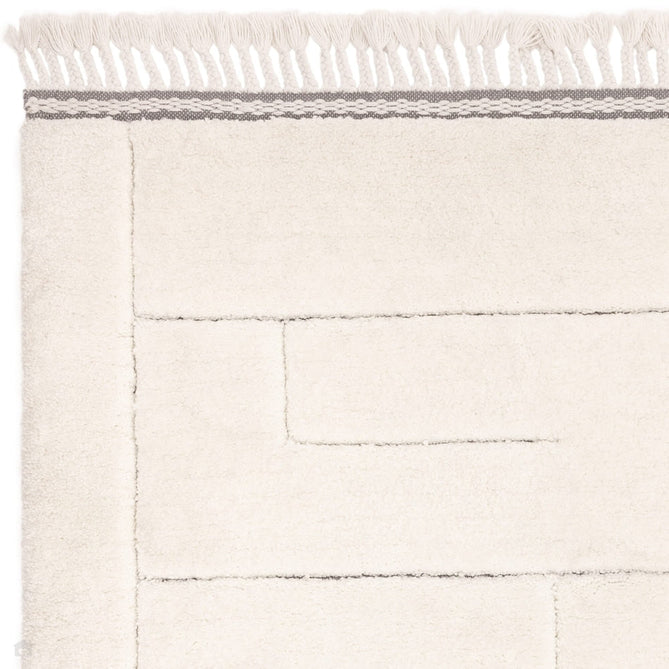 Fes FE02 Modern Plain Moroccan Berber Super-Soft Plush Hand-Carved Mid-Height Polyester Shaggy Cream/White Rug-Asiatic Carpets-Rug Love - The Most Loved Rug Store