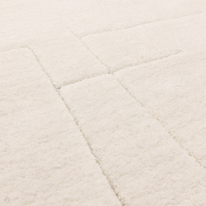 Fes FE02 Modern Plain Moroccan Berber Super-Soft Plush Hand-Carved Mid-Height Polyester Shaggy Cream/White Rug-Asiatic Carpets-Rug Love - The Most Loved Rug Store