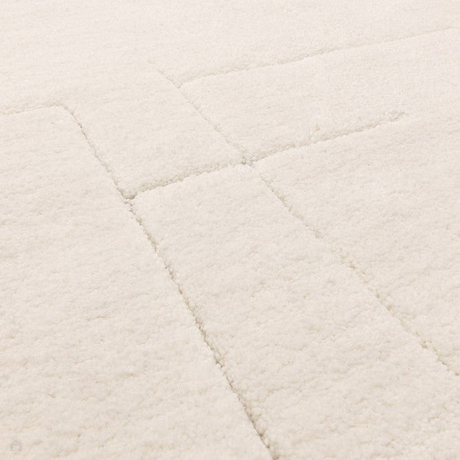 Fes FE02 Modern Plain Moroccan Berber Super-Soft Plush Hand-Carved Mid-Height Polyester Shaggy Cream/White Rug-Asiatic Carpets-Rug Love - The Most Loved Rug Store