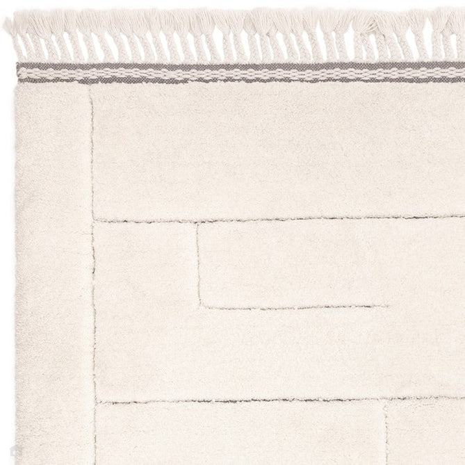 Fes FE02 Modern Plain Moroccan Berber Super-Soft Plush Hand-Carved Mid-Height Polyester Shaggy Cream/White Rug-Asiatic Carpets-Rug Love - The Most Loved Rug Store