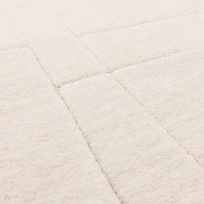 Fes FE02 Modern Plain Moroccan Berber Super-Soft Plush Hand-Carved Mid-Height Polyester Shaggy Cream/White Rug-Asiatic Carpets-Rug Love - The Most Loved Rug Store