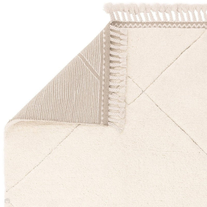 Fes FE03 Modern Plain Moroccan Berber Super-Soft Plush Hand-Carved Mid-Height Polyester Shaggy Cream/White Rug-Asiatic Carpets-Rug Love - The Most Loved Rug Store