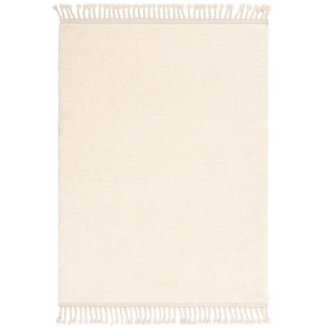 Fes FE04 Modern Plain Moroccan Berber Super-Soft Plush Hand-Carved Mid-Height Polyester Shaggy Cream/White Rug-Asiatic Carpets-Rug Love - The Most Loved Rug Store
