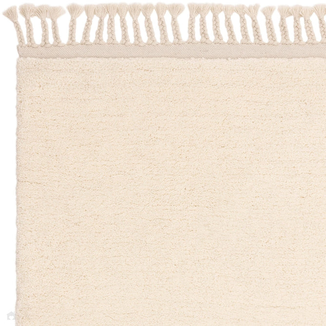 Fes FE04 Modern Plain Moroccan Berber Super-Soft Plush Hand-Carved Mid-Height Polyester Shaggy Cream/White Rug-Asiatic Carpets-Rug Love - The Most Loved Rug Store