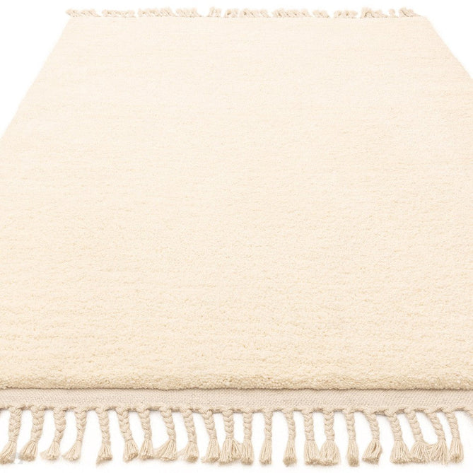 Fes FE04 Modern Plain Moroccan Berber Super-Soft Plush Hand-Carved Mid-Height Polyester Shaggy Cream/White Rug-Asiatic Carpets-Rug Love - The Most Loved Rug Store