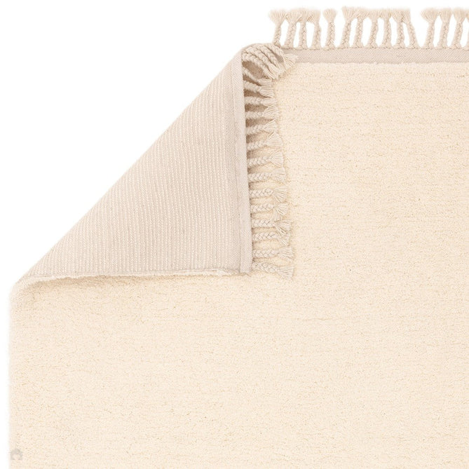 Fes FE04 Modern Plain Moroccan Berber Super-Soft Plush Hand-Carved Mid-Height Polyester Shaggy Cream/White Rug-Asiatic Carpets-Rug Love - The Most Loved Rug Store