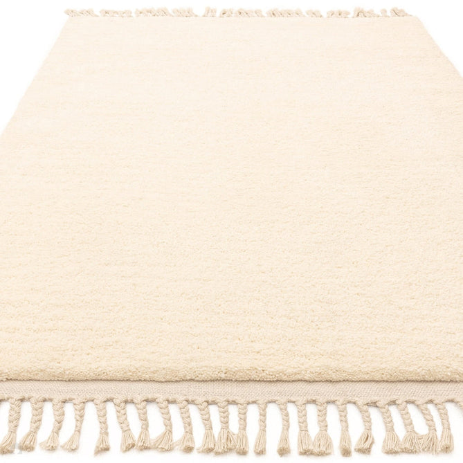 Fes FE04 Modern Plain Moroccan Berber Super-Soft Plush Hand-Carved Mid-Height Polyester Shaggy Cream/White Rug-Asiatic Carpets-Rug Love - The Most Loved Rug Store