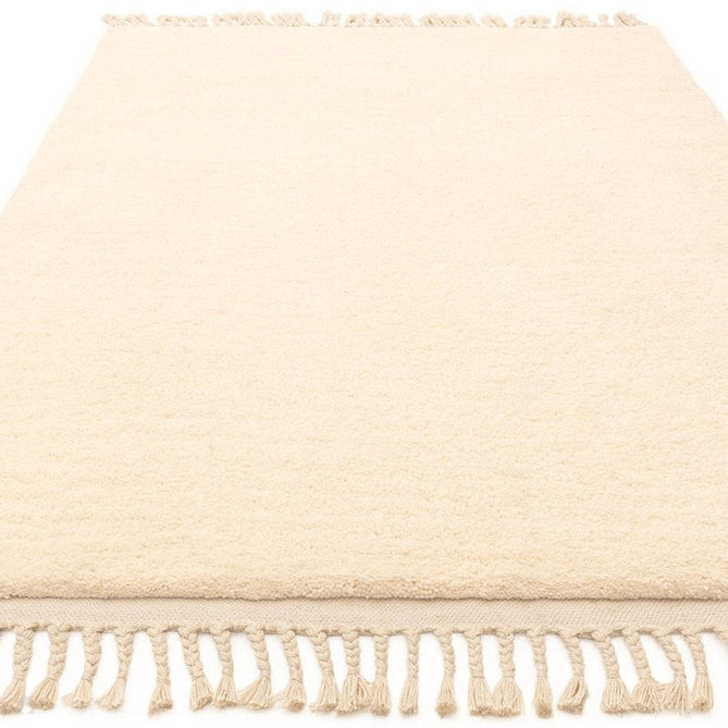 Fes FE04 Modern Plain Moroccan Berber Super-Soft Plush Hand-Carved Mid-Height Polyester Shaggy Cream/White Rug-Asiatic Carpets-Rug Love - The Most Loved Rug Store