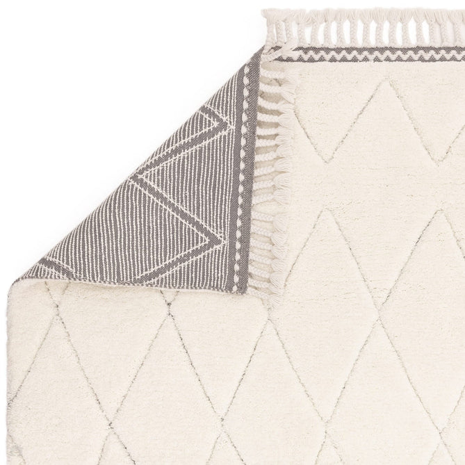 Fes FE05 Modern Plain Moroccan Berber Super-Soft Plush Hand-Carved Mid-Height Polyester Shaggy Cream/White Rug-Asiatic Carpets-Rug Love - The Most Loved Rug Store