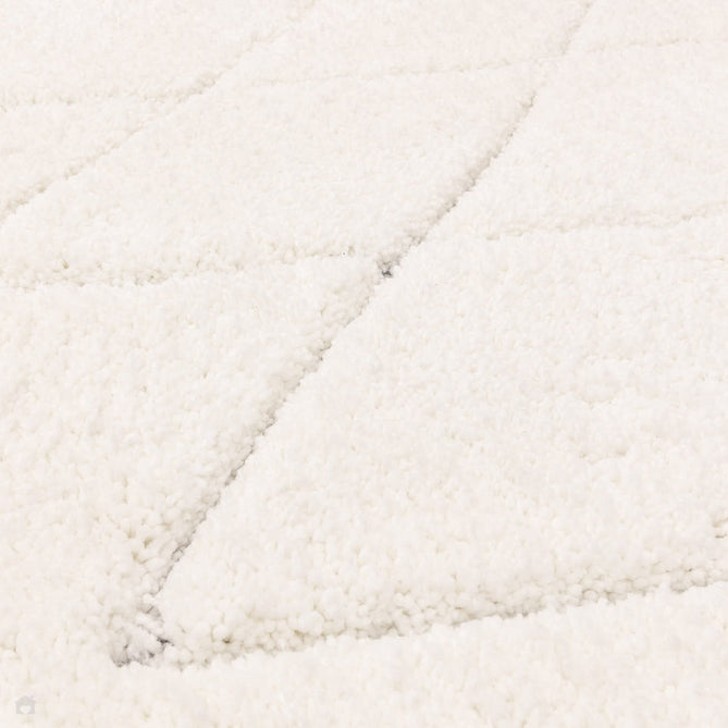 Fes FE05 Modern Plain Moroccan Berber Super-Soft Plush Hand-Carved Mid-Height Polyester Shaggy Cream/White Rug-Asiatic Carpets-Rug Love - The Most Loved Rug Store