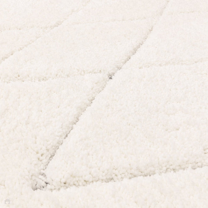 Fes FE05 Modern Plain Moroccan Berber Super-Soft Plush Hand-Carved Mid-Height Polyester Shaggy Cream/White Rug-Asiatic Carpets-Rug Love - The Most Loved Rug Store