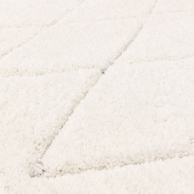 Fes FE05 Modern Plain Moroccan Berber Super-Soft Plush Hand-Carved Mid-Height Polyester Shaggy Cream/White Rug-Asiatic Carpets-Rug Love - The Most Loved Rug Store