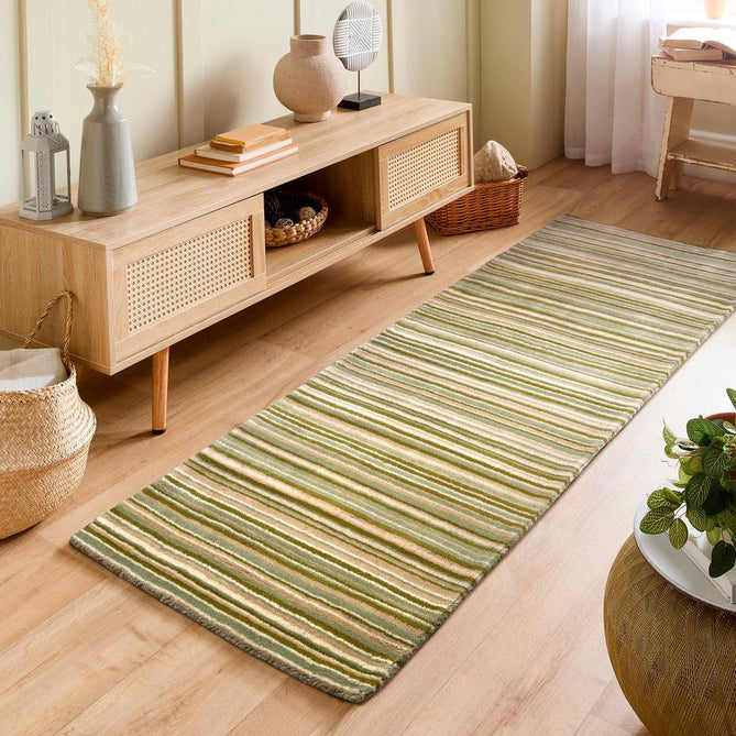Fine Stripes Green Rug-Origins-Rug Love - The Most Loved Rug Store