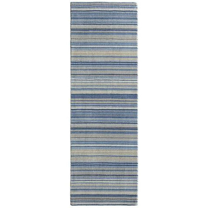 Fine Stripes Modern Stripe Hand-Woven Wool Blue/Beige Rug-Origins-Rug Love - The Most Loved Rug Store