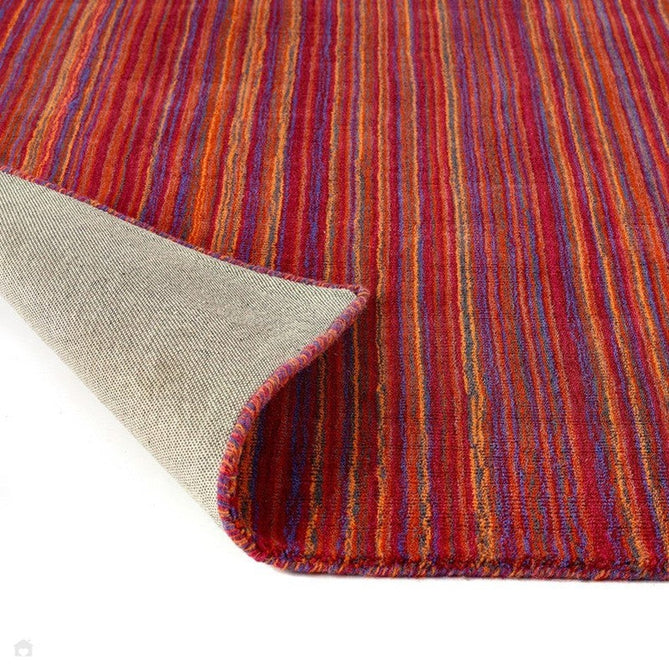 Fine Stripes Modern Stripe Hand-Woven Wool Magenta Pink/Plum Purple Rug-Origins-Rug Love - The Most Loved Rug Store