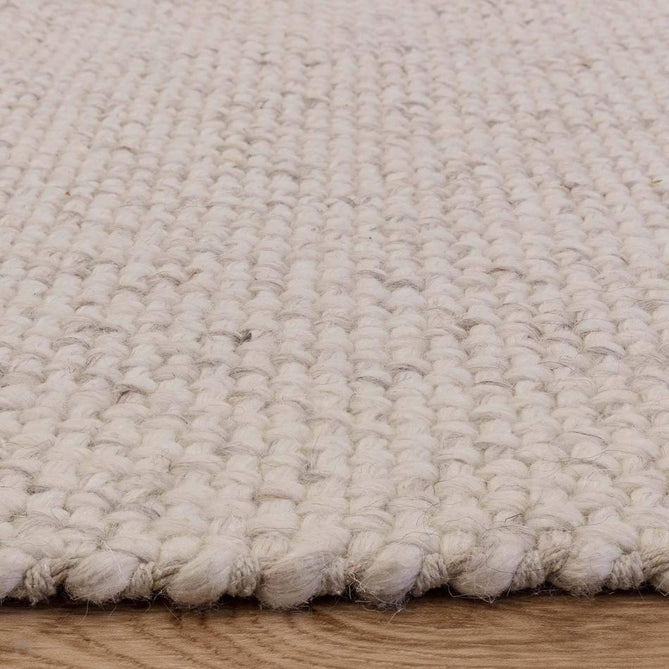 Finley Modern Plain Basketweave Hand-Woven Tonal Textured Durable Wool-Blend Flatweave Loop Pile Ivory Marl Rug-Asiatic Carpets-Rug Love - The Most Loved Rug Store