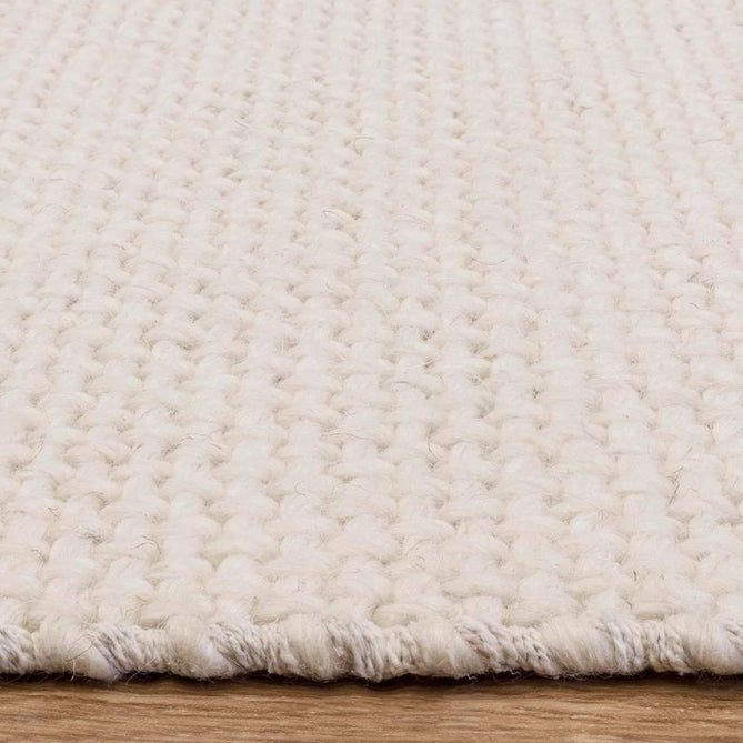 Finley Modern Plain Basketweave Hand-Woven Tonal Textured Durable Wool-Blend Flatweave Loop Pile Ivory Rug-Asiatic Carpets-Rug Love - The Most Loved Rug Store