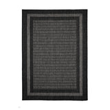 Flatweave Gel Border Black Rug