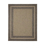Flatweave Gel Border Natural Rug