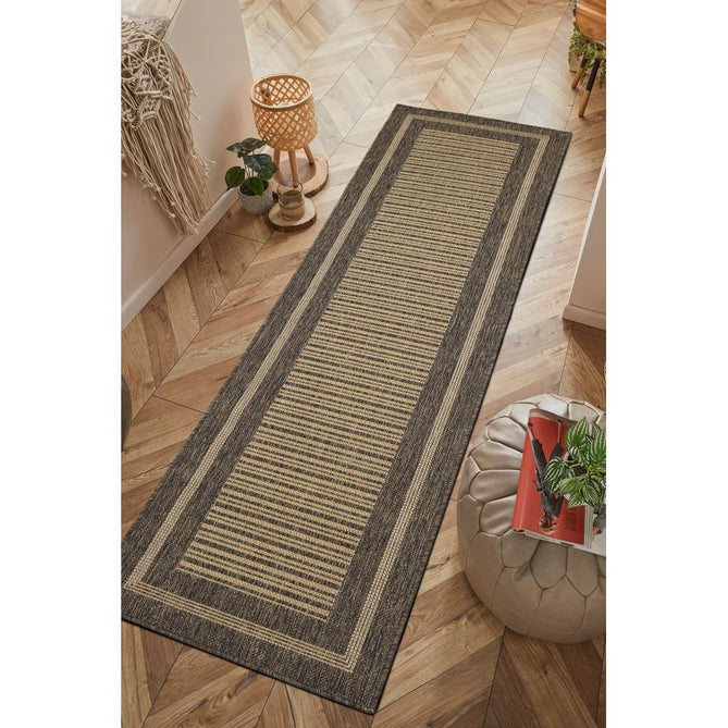 Flatweave Gel Border Natural Runner-Melrose-Rug Love - The Most Loved Rug Store