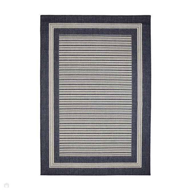 Flatweave Gel Border Navy Rug-Melrose-Rug Love - The Most Loved Rug Store